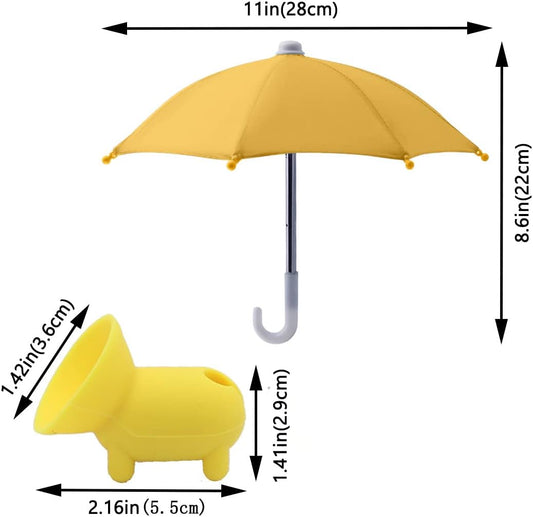 Universal Phone Umbrella Sun Shade - Adjustable Suction Cup Stand & Mobile Holder, Anti-Reflective Glare Blocking for Outdoor Use