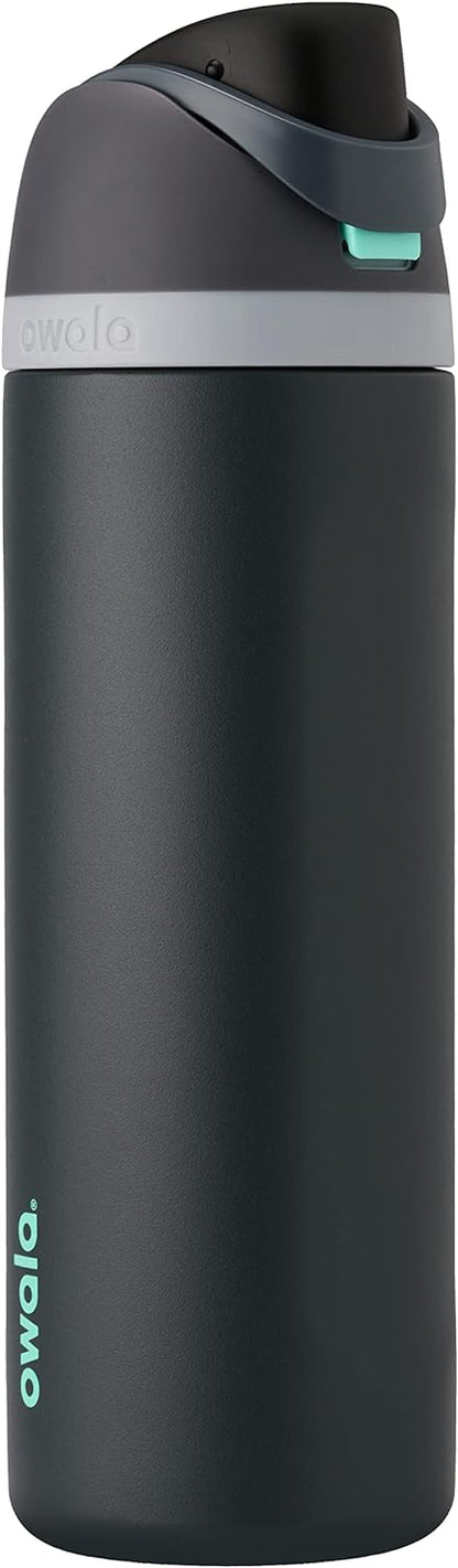 Owala FreeSip Insulated Stainless Steel Water Bottle with Straw, BPA-Free Sports Water Bottle, Great for Travel, 32 Oz, Denim