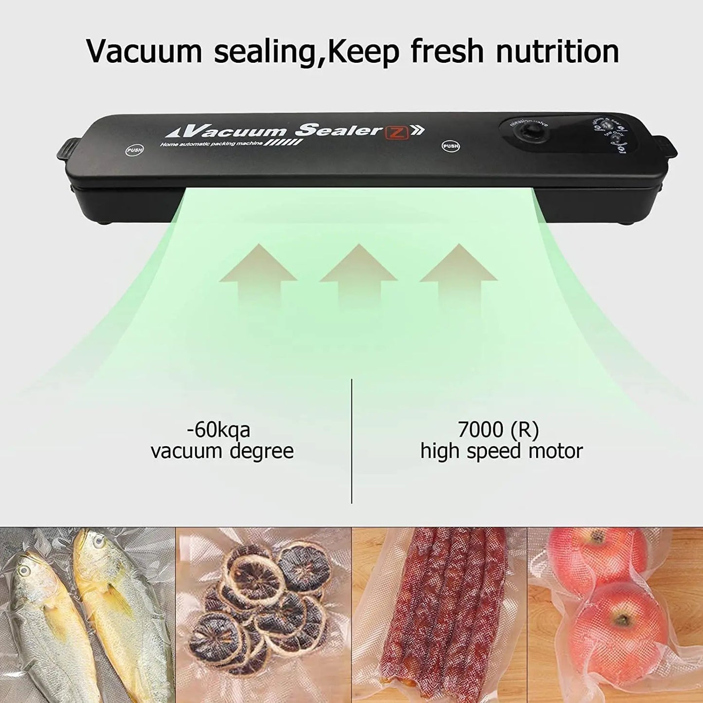 Mijia Automatic Food Vacuum Machine Commercial Household Sealing Packaging Machine Food Preservation Vacuum Sealer Kitchen Tool