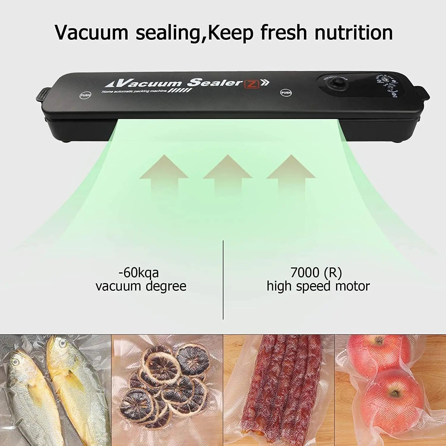 Mijia Automatic Food Vacuum Machine Commercial Household Sealing Packaging Machine Food Preservation Vacuum Sealer Kitchen Tool